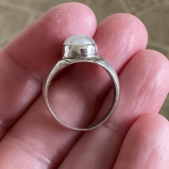 NWOT Sterling Silver 925 Moon Stone Ring Size US 7.5 - Picture 6 of 10